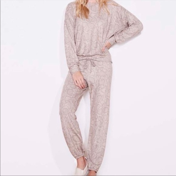 Sundry Pants - SUNDRY Snake Print Sweatpants, Size 4 / XL